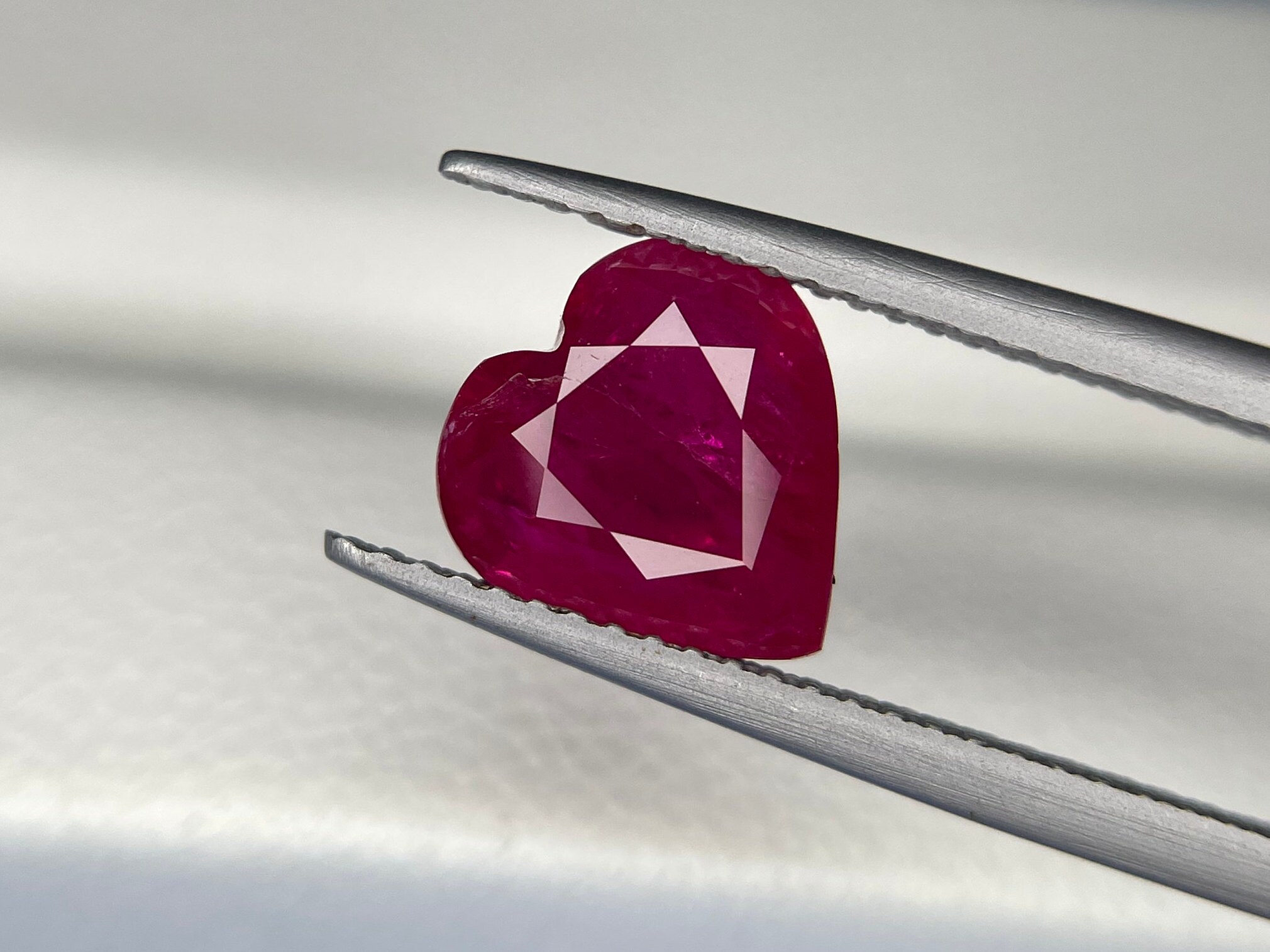 AIG Certified 3.01 Ct Natural Ruby Heart Shape for Jewelry - Etsy