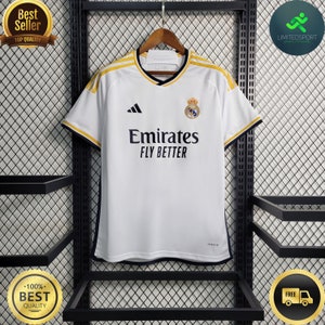 Real Madrid Weißes Heimtrikot 2023/2024, neue Version, Fans Rp, offizielle Retro-Weiße Bild 1