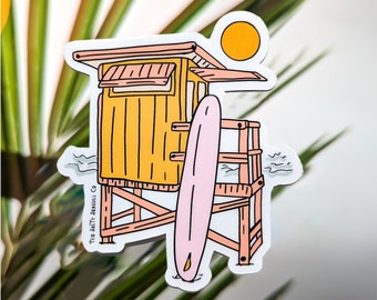 Lifeguard Tower Sticker, Beach Tower Sticker