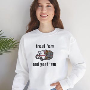 EMT EMS Sweatshirt, Ambulance Crew, Rescue sweatshirt, EMT Gift For Men & Women Birthday, Emt Crew, Emergency Response, First Responder Gift