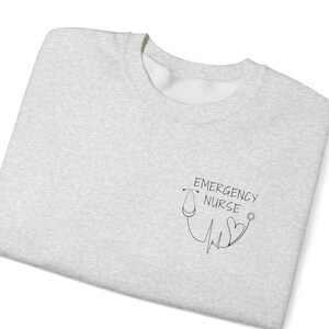 Emergency Department Sweatshirt, ER Nurse Shirt, Cozy Nurse Sweater, er Nurse, Emergency Room, Nurse Gift, er Tech, ER Doctor
