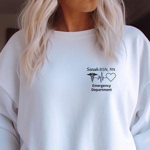 Emergency Department Sweatshirt, ER Nurse Shirt, Cozy Nurse Sweater, er Nurse, Emergency Room, Nurse Gift, er Tech, ER Doctor