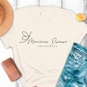 Menieres Krankheitsbewusstseins-Shirt, individuelles T-Shirt für chronische Krankheiten, Familien- Unterstützungsoberteil , Geschenk für gentische Störungen, Kämpfer für seltene Krankheiten, Krieger