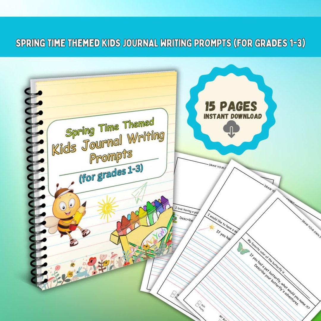 Kids Springtime Journal, Spring Activities for Elementary Children