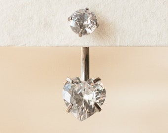 Heart Shaped Belly Bar 14G (1.6mm thickness) 10mm Barbell Length, 5mm Ball, Internally Threaded • Uses: Naval Piercing