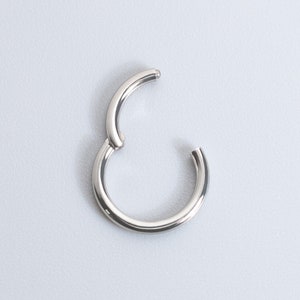 Titanium Clicker Ring Segment Hoop Septum Piercing 14g/16g/18g/20g Hinged Seamless Earring Hoop Silver Gold Cartilage Helix Tragus image 5