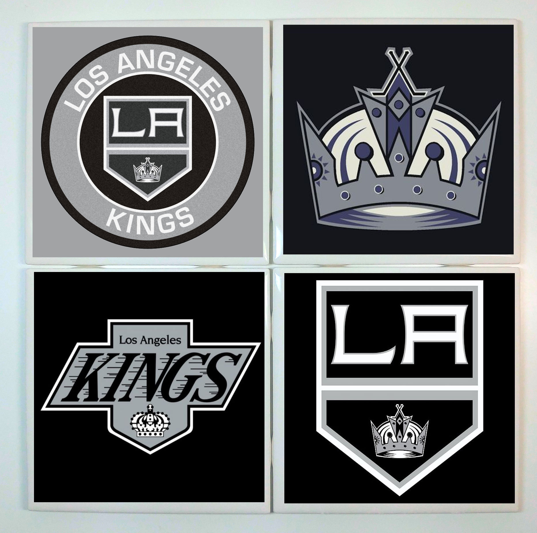 Los Angeles Kings Crown Vintage Hockey Puck