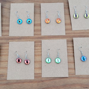 Eye Earrings, Dragon Eye Earrings, Cat Eye Earrings, Pendant Earring Set, Dangle Earrings, Dangle and Drop Earrings Bohemian, Unusual Gifts