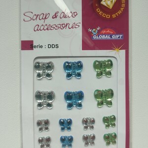 stickers embellissements diamond stickers thème papillons bohème nature rétro cartes stickers  scrapbooking loisirs  créatifs