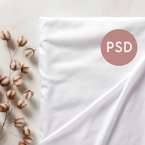 Boho Baumwollstoff Mockup: Textil & Gardinenmuster PSD (Digital Download)