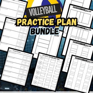 Volleyball Practice Plan Bundle – 10 PDF Sheets 8.5x11&quot; | digital download | volleyball coach plan | volleyball coaching practice sheet
