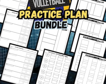 Volleyball Practice Plan Bundle – 10 PDF Sheets 8.5x11" | digital download | volleyball coach plan | volleyball coaching practice sheet