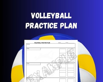 Volleyball Practice Plan Sheet 8.5x11" | digital download | volleyball coach plan | volleyball coaching practice sheet