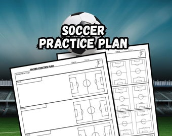 Soccer Practice Plan Sheets 8.5x11" | 2 digital downloads | soccer coach plans | soccer coaching practice sheets