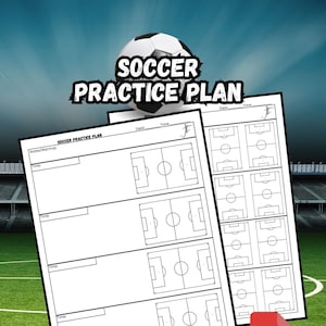 Hojas de planes de práctica de fútbol 8.5x11" / 2 descargas digitales / planes de entrenador de fútbol / hojas de práctica de entrenamiento de fútbol