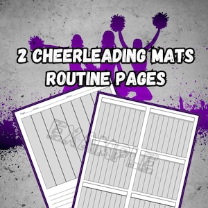 Cheer Routine 1 Mat and 6 Mat sheets 8.5x11&quot; | digital download | cheerleading position sheet | cheer pdf