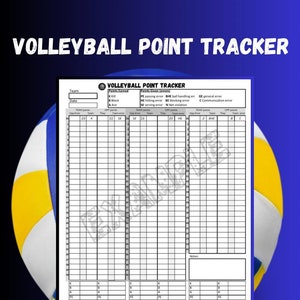 Volleyball Point tracker sheet for coach 8.5x11” | digital download | Volleyball opponent point tracker