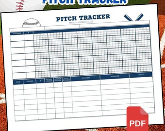 TRACKER-blad honkbalveld / PDF-bestand digitale downloads / Honkbaloefeningen | Geweldige tool voor teams, spelers en coaches