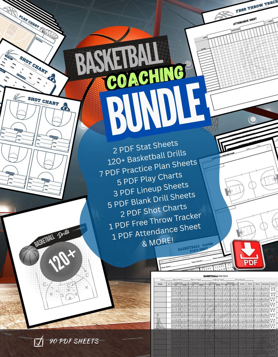Basketball Coaching Bundle | 120+ Drills, Practice Plans, Play Charts ...
