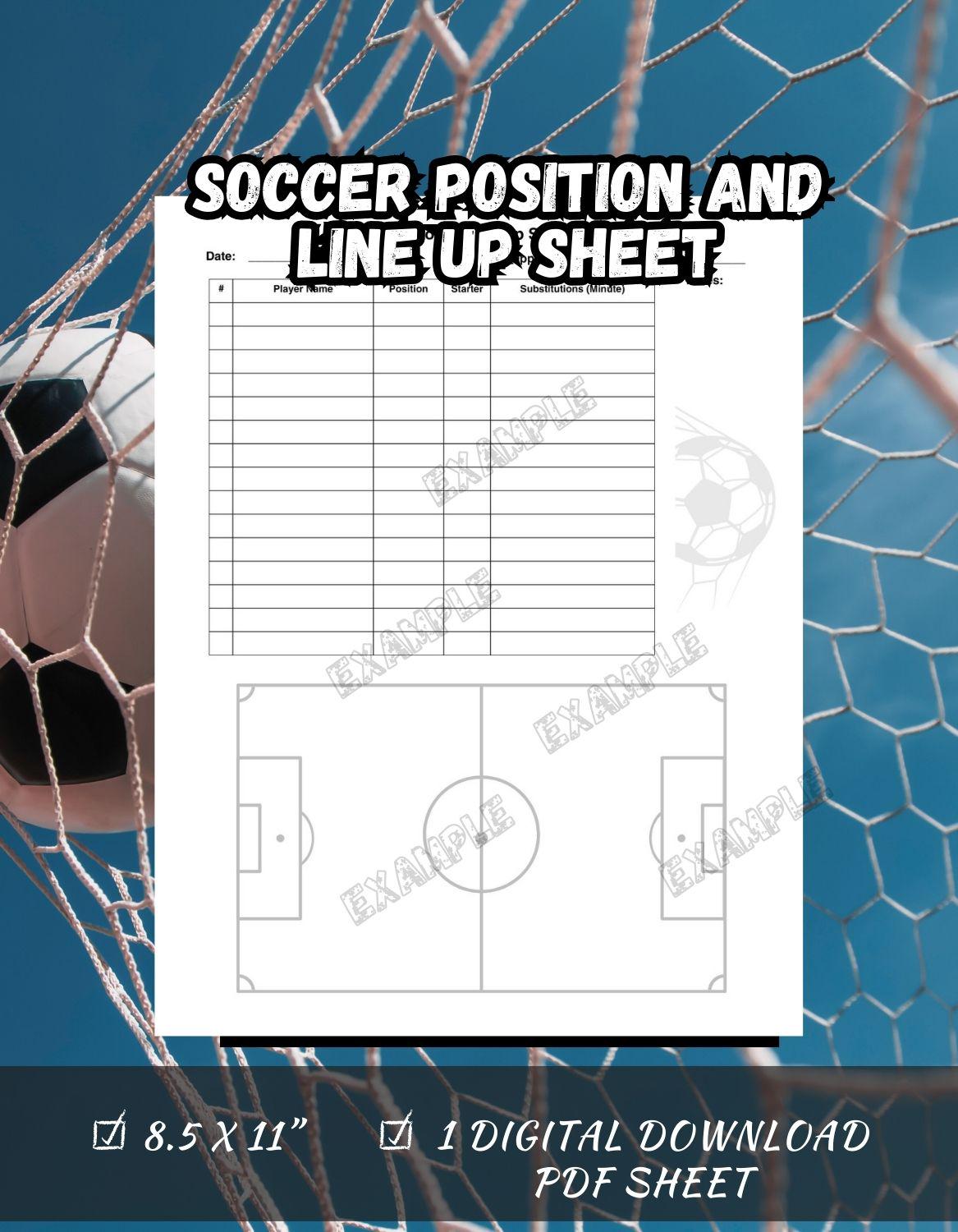 Image 2 for Soccer Field Position Chart Template