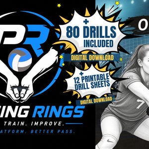 Volleyball Passing Training Rings | Improve Passing Platform & Thumb Position | Passing Trainer + FREE 80 Volleyball Drills PDF image 12