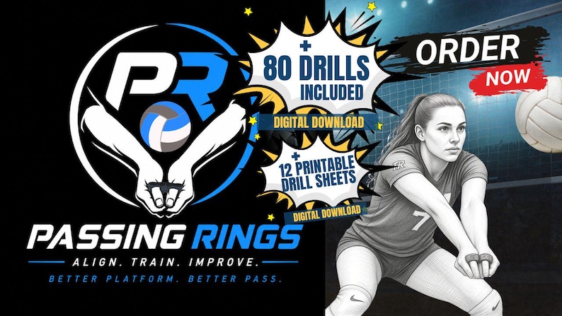 Volleyball Passing Training Rings | Improve Passing Platform & Thumb Position | Passing Trainer + FREE 80 Volleyball Drills PDF image 12