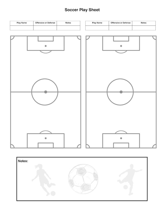Soccer Play Sheets 8.5x11