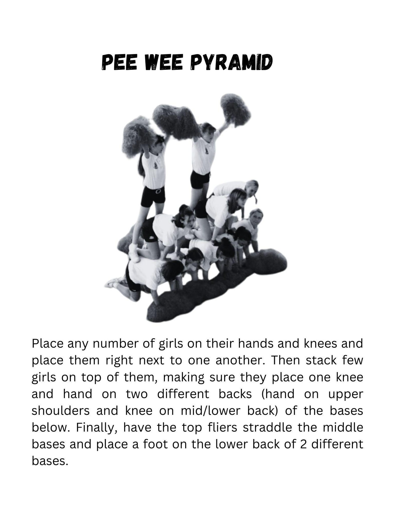 25 Youth Cheerleading Pyramids 8.5x11