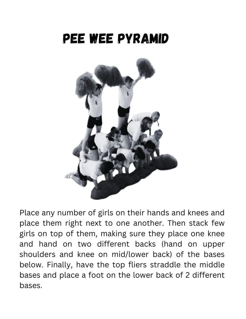 25 Youth Cheerleading Pyramids 8.5x11" | Digital Download ...