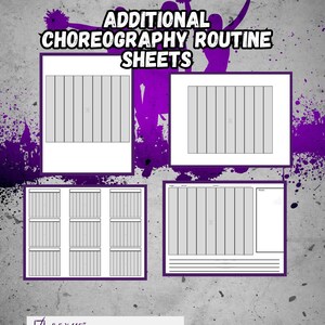 Printable Cheer Mat Routine Cheerleading Mat Choreography Routine Sheets - 6 Pages 8.5x11 ...