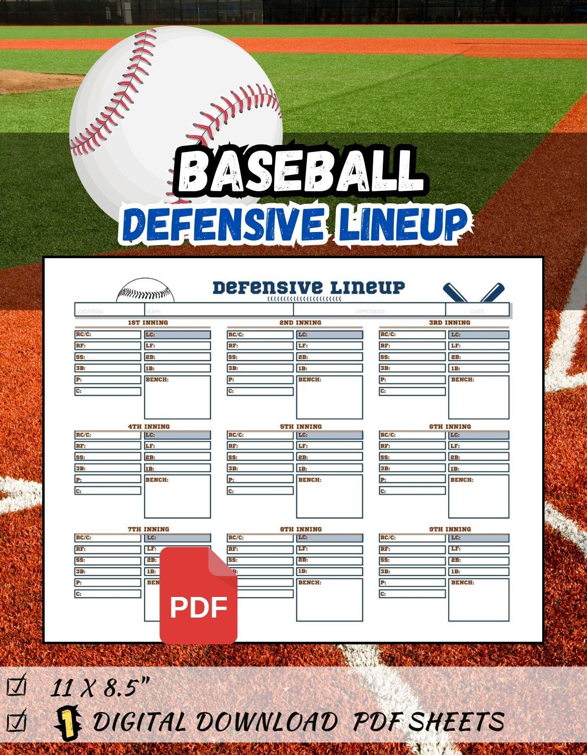 Baseball Chart BUNDLE / 14 PDF File Digital Downloads / Baseball Charts ...