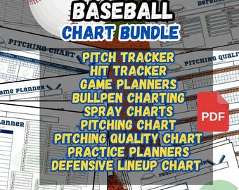 Honkbalkaart BUNDEL / 14 digitale downloads van pdf-bestanden / Honkbalkaarten | Geweldige tool voor teams, spelers en coaches