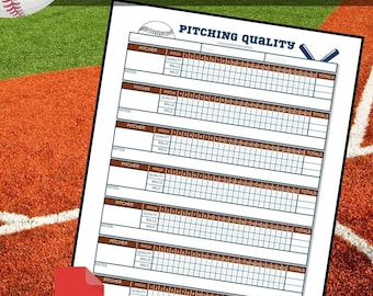 Baseballquadrat QUALITY Chart Stat Sheet / PDF-Datei digitaler Download / Baseball-Statistiken | Tolles Tool für Mannschaften, Spieler und Trainer