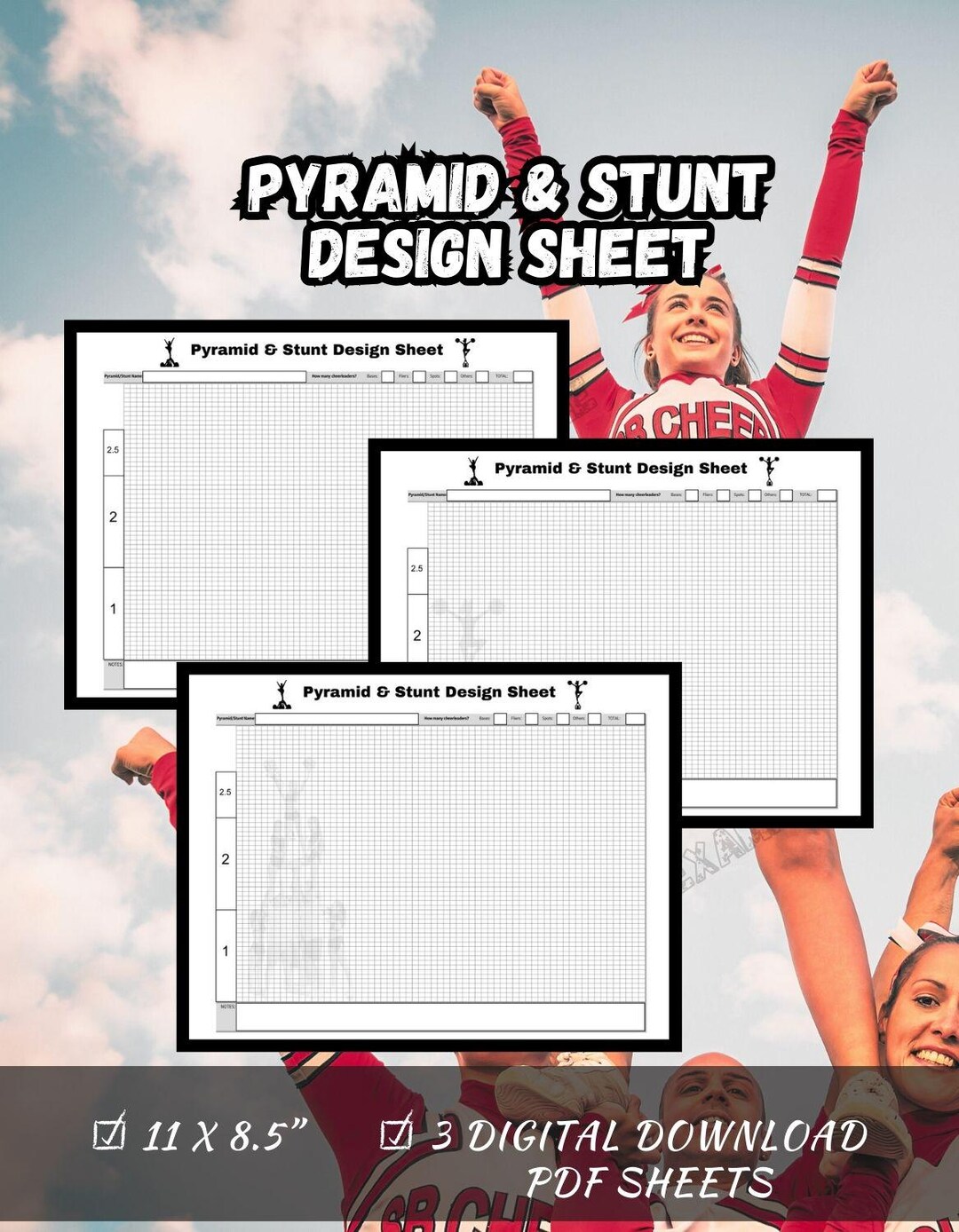Pyramid Sheets.pdf Cheerleading Pyramid & Stunt Design Sheets 11 X 8.5