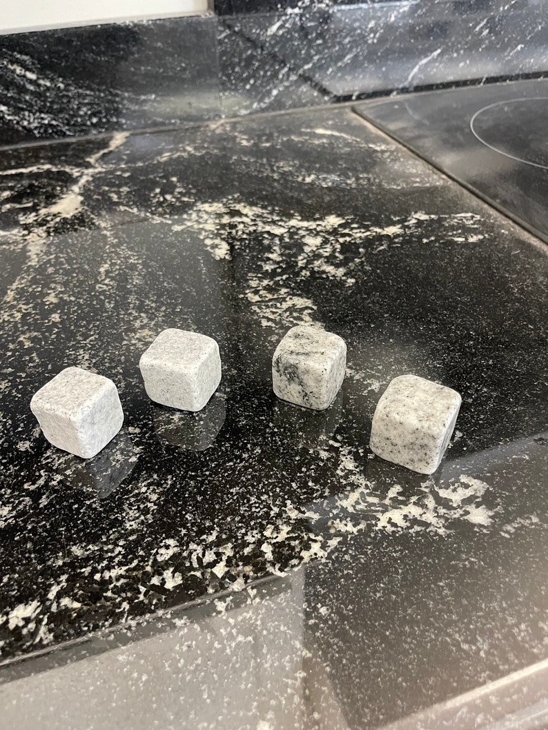 Spirit Stones Granite Ice Cubes for Whiskey, Bourbon, Wine, Beer, or