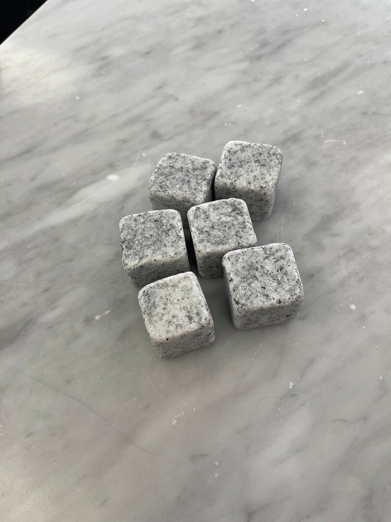 Spirit Stones Granite Ice Cubes for Whiskey, Bourbon, Wine, Beer, or
