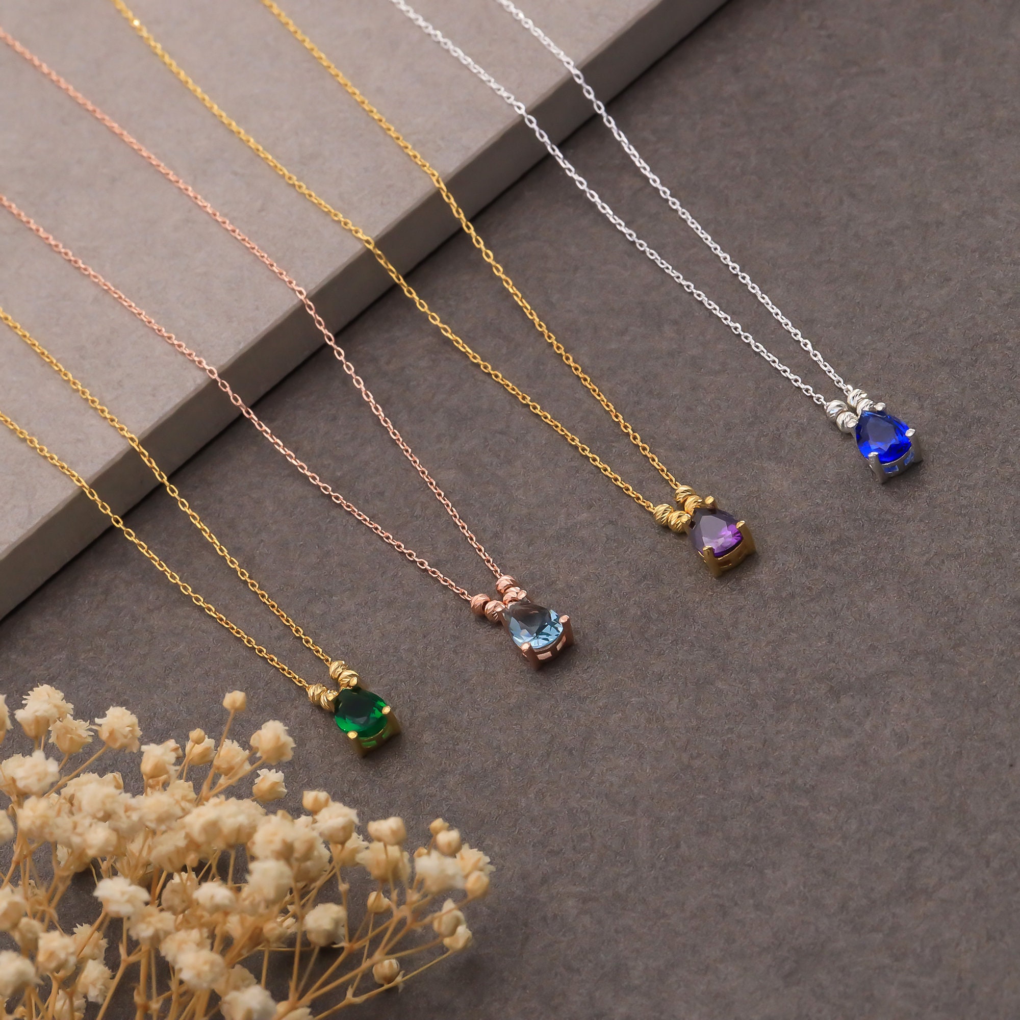 October birthstone tourmaline necklace gift for october october