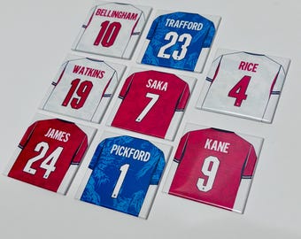 England World Cup Player Shirt Magnets
