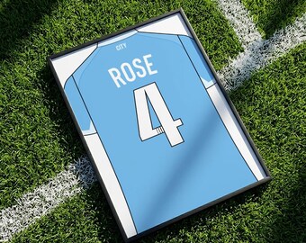 Jade Rose Football Home Shirt Poster