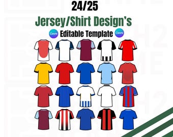 PL 24/25 Season Home Club Shirts | 20 Designs - Digital Download Template (  )