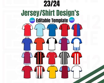PL 23/24 Season Home Club Shirts | 20 Designs - Digital Download Template (  )