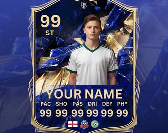 Personalised Team of The Year 2025 Ultimate Player Card | Football 25 | Gift | Football Card | Digital Download| Football