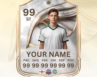 Personalised Icon/Legend 2026 Ultimate Player Card | Football 26 | Gift | Football Card | Digital Download| Football