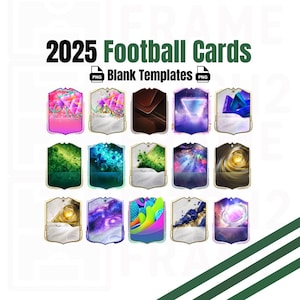 Blank Personalisable 2025 Football Ultimate Team Player Cards | 15 Designs - Digital Download Templates ( PNG's )