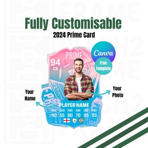 Blank Personalisable 2024 Football Ultimate Team Player PRIME Card - Digital Download Template ( CANVA )