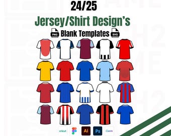 24/25 Home Shirt SVG Pack – Football Club Designs (Digital Download)