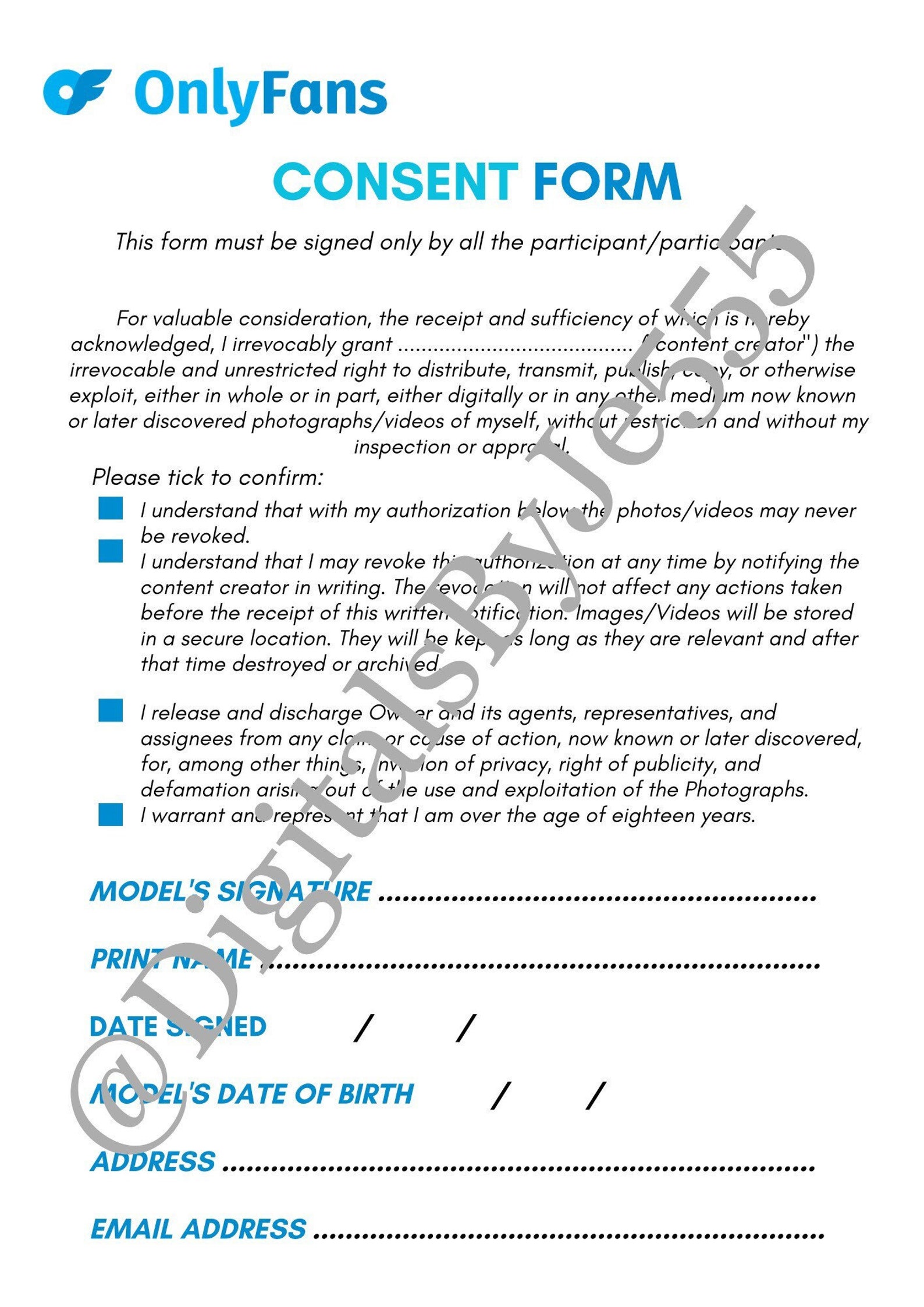 Onlyfans Consent Form Digital Download Template Etsy Hong Kong Onlyfans Consent Form Digital Download Template Etsy Hong Kong