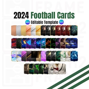 Blanko personalisierbare 2024 Fußball Player bal Karten | 47 Designs - Digital Download Template ( CANVA )