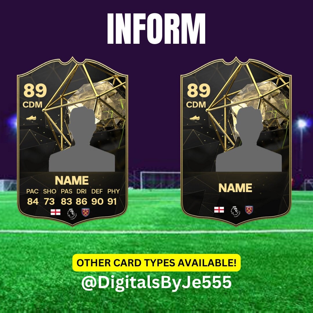 Personalised FIFA 24 INFORM Player Card Ea Fc 24