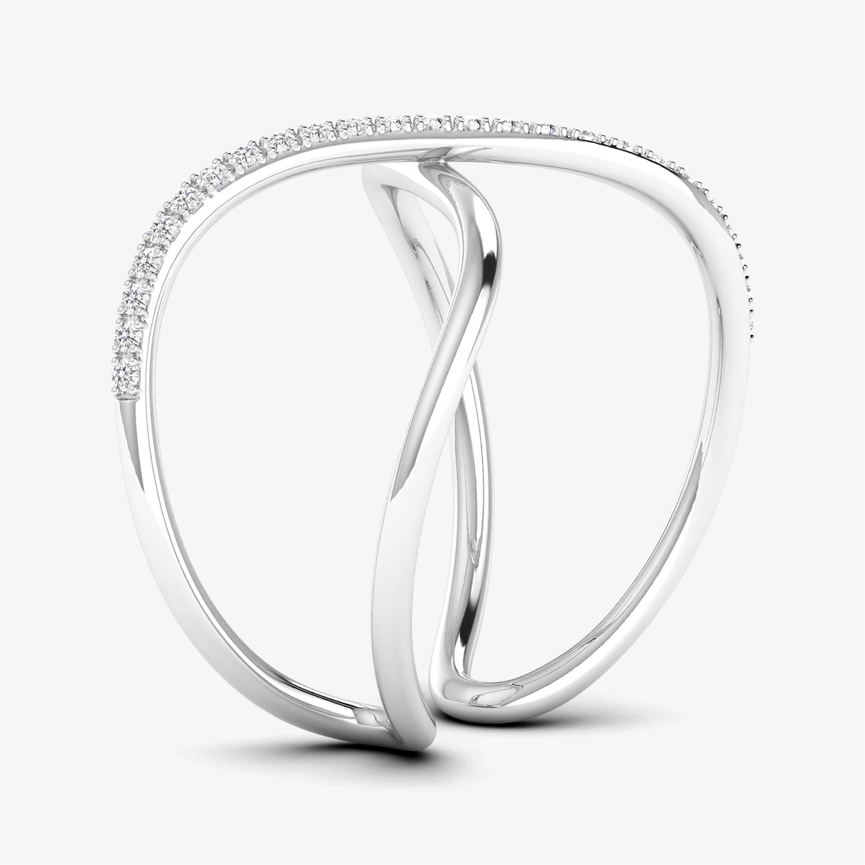 14K Solid Gold Infinity Diamond Ring, Natural Diamonds, Infinity ...